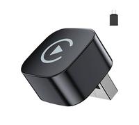Adaptateur CarPlay sans fil Q1, Android, boîtier d'écran automatique, voix intelligente 2 en 1, USB filaire vers sans fil, Mini boîte intelligente, Plug and Play-Noir