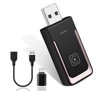 Adaptateur Carplayy sans Fil, Mini clé USB Carplayy sans Fil, Plug and Play, Compatible avec Les Voitures fonctionnant sous iOS 10+ et Carplayy (Or Rose)