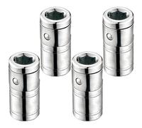 Adaptateur carré 1/4" vers embout hexagonal 1/4", adaptateurs de douilles /" en acier, adaptateur de foret portable réutilisable pour embout tournevis, douille, foret étagé