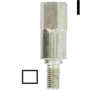 Adaptateur carré de Ø: 5,1mm - Se monte avec notre renvoi d'angle universel 1602042, élagueuse 1603093 et lamier universel 1801000