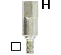 Adaptateur carré de Ø: 5,4mm - Se monte avec notre renvoi d'angle universel 1602042, élagueuse 1603093 et lamier universel 1801000