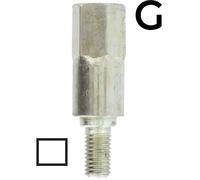 Adaptateur carré de Ø: 6mm - Se monte avec notre renvoi d'angle universel 1602042, élagueuse 1603093 et lamier universel 1801000