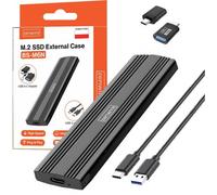 Adaptateur carte memoire Zenwire Adaptateur de boîtier SSD m.2 SATA NGFF USB-C pour baie de lecteur m2 2230 2242 2260 2280