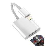 Adaptateur Carte SD Pour Iphone 14(2in1)Lecteur Micro SD Câble Lecteur Carte Photo Pour Apple MFI Certifié Mémoire xterne Port Connecteur Caméra TF Cartes Lector Pour iPad Transférer