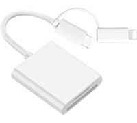 Adaptateur Carte SD pour iPhone-Lecteur 2-en-1 OTG Compatible avec Téléphones et Tablettes (Lecteur de Cartes Mémoire TF pour Appareils Apple et Caméras)