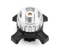 Adaptateur cartouche gaz Campingaz CV vers EN417 7/16""-28 UNEF, Easy Clic, finition argentée, format compact idéal réchaud camping