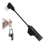 Adaptateur casque 11,7 cm USB C Jack Convertisseur Audio Câble | Adaptateur audio USB C Type de fil TPE 3,5 mm Câble casque 2 en 1 Écoute de musique Charge appareils compatibles smartphones