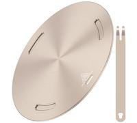 Adaptateur Casserole pour Plaque Induction 16/20/24cm Plaque pour Induction Adaptateur avec Poignée Amovible et Base Séparable pour Cuisinière Électrique Gaz Marmite Plaque pour Induction (24cm)