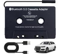 Adaptateur Cassette Bluetooth 5.0 Pour Autoradio-Récepteur Aux Vers Adaptateur Auxiliaire Pour Voiture-Noir
