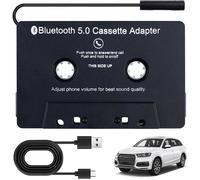 Adaptateur Cassette Bluetooth 5.0 pour Autoradio - Récepteur AUX vers Adaptateur Auxiliaire pour Voiture - Noir
