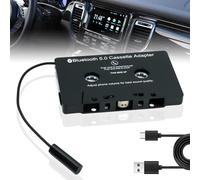 Adaptateur Cassette Bluetooth 5.0 pour Autoradio - Récepteur de Voiture, Audio vers AUX Smartphone, Lecteur CD