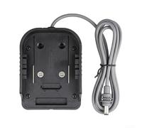 Adaptateur CC 18 W, avec câble pour lithium 18 V pour batterie compatible avec les principaux outils électriques professionnels, convertisseur d'équipement de charge, raccord d'atelier (noir)