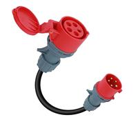 Adaptateur CEE 32 A 400 V 5P mâle vers 63 A 400 V 5P femelle - 5 x 6 mm²
