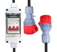Adaptateur CEE 32A vers 16A Adaptateur à courant élevé Disjoncteur 16A prise triphasée avec prise CEE IP44 Adaptateur CEE for RV Yacht Atelier Baustelle