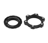Adaptateur Centerlock à 6 Boulons, Alliage Aluminium, Noir, Compatible Vélo Tout - Terrain, Montage Facile pour Moyeu Thru Axle (Noire)