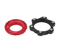 Adaptateur Centerlock à 6 Boulons, Alliage Aluminium, Noir, Compatible Vélo Tout - Terrain, Montage Facile pour Moyeu Thru Axle (Rouge)