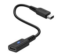 Adaptateur Charge Câble USB C Vers 3DS Pour New 3DS XL 2DS DSi XL 10cm Noir | Puce Intelligente Intégrée, Contrôle de Tension 5V 1A, Gaine en PVC Robuste, Anti Torsion, Format Adapté Aux Voyages