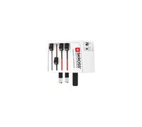 SKROSS | 1.302962 | Adaptateur de voyage universel à 2 broches avec 2 ports USB. Tension et puissance : 100V - 250W / 250V - 625W - 1 x USBC: 3.0A, 1 x USBA : 2.4A. Protection anti-choc électrique