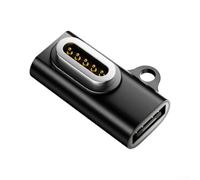 Adaptateur chargeur USB C 480 Mbps pour lunettes Rokid AI, alliage | Alliage d'aluminium, sortie 5 V/0,5 A, design compact de 21 mm, données rapides, indicateur bleu, noir/argent