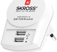 Adaptateur Chargeur Voyage 2 USB A Europe Blanc Skross