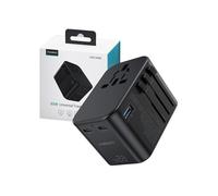Adaptateur Choetech 65 W Pd Pour L'europe, Les États-Unis, Le Royaume-Uni, L'australie, 2 Ports Usb-C Et Usb-A