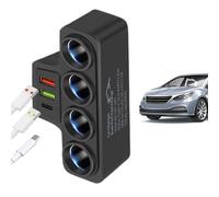 Adaptateur -Cigare - Chargeur inverseur 120 W | Charge Rapide - Convertisseur de Puissance Automatique Universel Road Trip SUV Off Road Crane Charging Accessoire