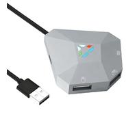 Adaptateur clavier et souris pour PS4/PS3/Xbox One/Xbox 360/NS Switch, adaptateur souris compatible avec manette PS4/PS3/Switch/XBOX, convertisseur Plug and Play, clavier de jeu, gris