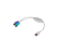 - Adaptateur clavier/souris - PS/2 (F) pour USB (M) - 25 cm - blanc