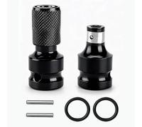 Adaptateur hoc 1/2 à 1/4, porte embout visseuse à choc polyvalent pour conversion carrée hexagonale, acier chrome vanadium robuste, cle a choc et bricolage intensif