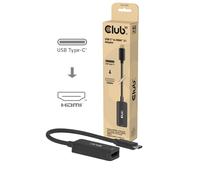 Adaptateur CLUB3D CAC-2505 USB Type-C vers HDMI + USB 0,12m avec passthrough charge noir
