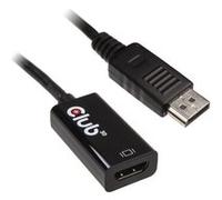 Club 3D Adaptateur DisplayPort CAC-1080 - DP 1.4 vers HDMI 2.0b HDR, DP mâle/HDMI femelle, Noir