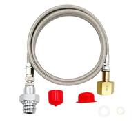 Adaptateur CO2 Tuyau haute pression 1,5 m pour machine à gazéifier Grohe | Tuyau CO2 pour gazéificateur d'eau 1500 psi pour raccordement à de grandes bouteilles de CO2, adaptateur bouteille de CO2
