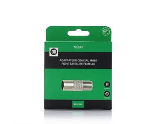 Adaptateur Coax male 9.52mm Fiche SAT femelle