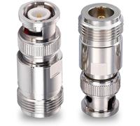 Adaptateur coaxial BNC mâle vers N Femelle Prise Femelle de Type N vers Prise mâle BNC connecteur coaxial RF pour câble d'extension d'antenne WiFi 2 pièces