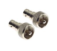 Adaptateur coaxial coaxial RF mâle vers femelle UHF mâle vers BNC femelle, lot de 2