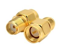 Adaptateur coaxial RF droit 5 pièces SMA mâle/femelle vers RP SMA N BNC UHF PL259 SO239 TNC en cuivre et laiton(SMAJ-SMAK,5PCS)