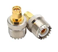 Adaptateur coaxial RF droit en cuivre et laiton vers RP N UHF PL259 SO239 TNC mâle/femelle(SMAJ-UHFK)