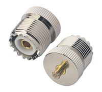 Adaptateur coaxial RF MCX mâle vers SO-239 PL-259 UHF Femelle Fiche pour Prise Murale Antenne TV Antenne CB Talkie-walkie SDR BaoFeng Series Radio Portable Radio bidirectionnelle Pack de 2