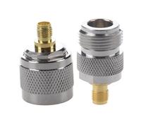 Adaptateur Coaxial RF N mâle vers Jack femelle SMA et connecteur RF 1x N femelle vers fiche femelle SMA, 2 pièces