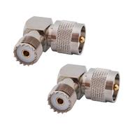 Adaptateur Coaxial RF UHF mâle PL259 vers femelle So239, connecteur à Angle droit PL-259 mâle vers SO-239 femelle 90 degrés ""L