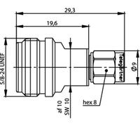 Adaptateur coaxial Telegärtner 100024218 N femelle - SMA mâle 1 pc(s)