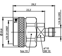 Adaptateur coaxial Telegärtner 100024220 N mâle - SMA femelle 1 pc(s)