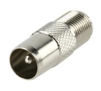 Adaptateur Coaxial - VALUE LINE - NE26435 - F Mâle vers F Femelle - Argent - Câble Coaxial