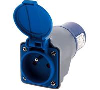 Adaptateur compact sans câble Femelle 16A 2P+T en Mâle CEE17 pour CAMPING, NAUTISME - Zenitech[86]