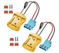 Adaptateur compatible avec batterie Dewalt 20 V avec faisceau de fils 12 AWG et fusible 40 A pour une protection améliorée, compatible avec les batteries lithium-ion série vers DCB208