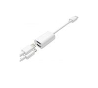 Hobby Tech Adaptateur Compatible Avec Iphone 7 / 8 / X / Xs Vers Double Connecteur Ligthning - Blanc
