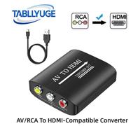 Adaptateur composite HD 1080P AV vers HDMI, RCA vers HDMI, avec câble USB, pour N64 Wii PS1/2/3 Xbox One SNES, Etc. AV to HDMI