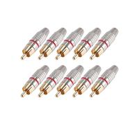 adaptateur Connecteur de cable coaxial audio fiche RCA male sans soudure 10 pieces