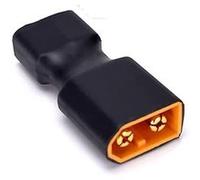 Adaptateur Connecteur Mâle XT60 à Femelle T-Plug Conversion sans Fil Facile et Rapide Léger et Compact, Rouge Noir, Plastique Noir G