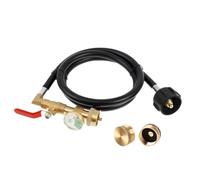 Adaptateur connecteur Propane - Adaptateur Bouteille, gaz Clair | résistant avec Tuyau pour Camping extérieur extérieur Camping BBQ Terrace Garden Travel House